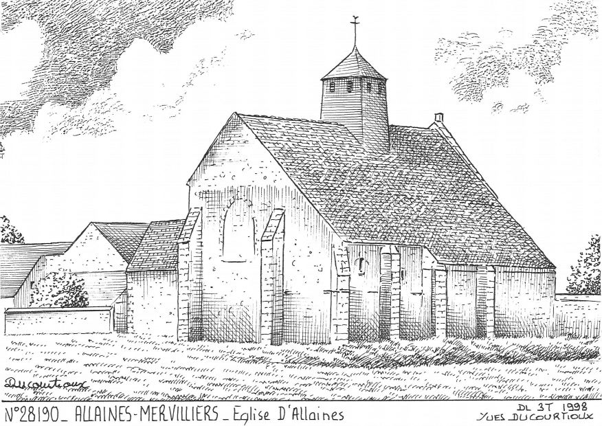 N 28190 - ALLAINES MERVILLIERS - église d allaines